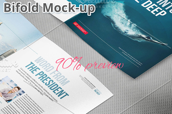 Bifold Brochure Mockup in Print Mockups - product preview 5