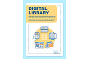 Digital library poster template