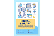 Digital library poster template