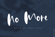 No More | Hand Written Font