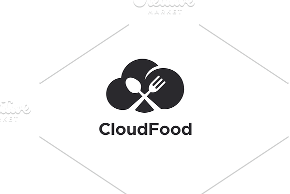 Cloud Food Logo in Logo Templates - product preview 2