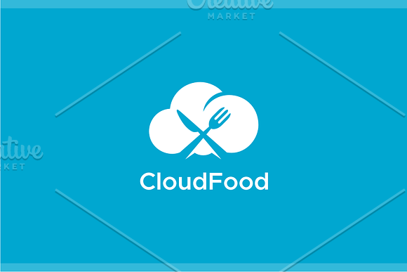 Cloud Food Logo in Logo Templates - product preview 1