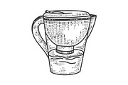jug filter sketch vector