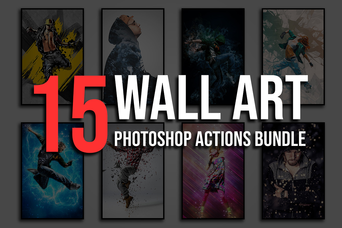 15 Wall Art Photoshop Actions Bundle in Add-Ons - product preview 8