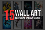 15 Wall Art Photoshop Actions Bundle