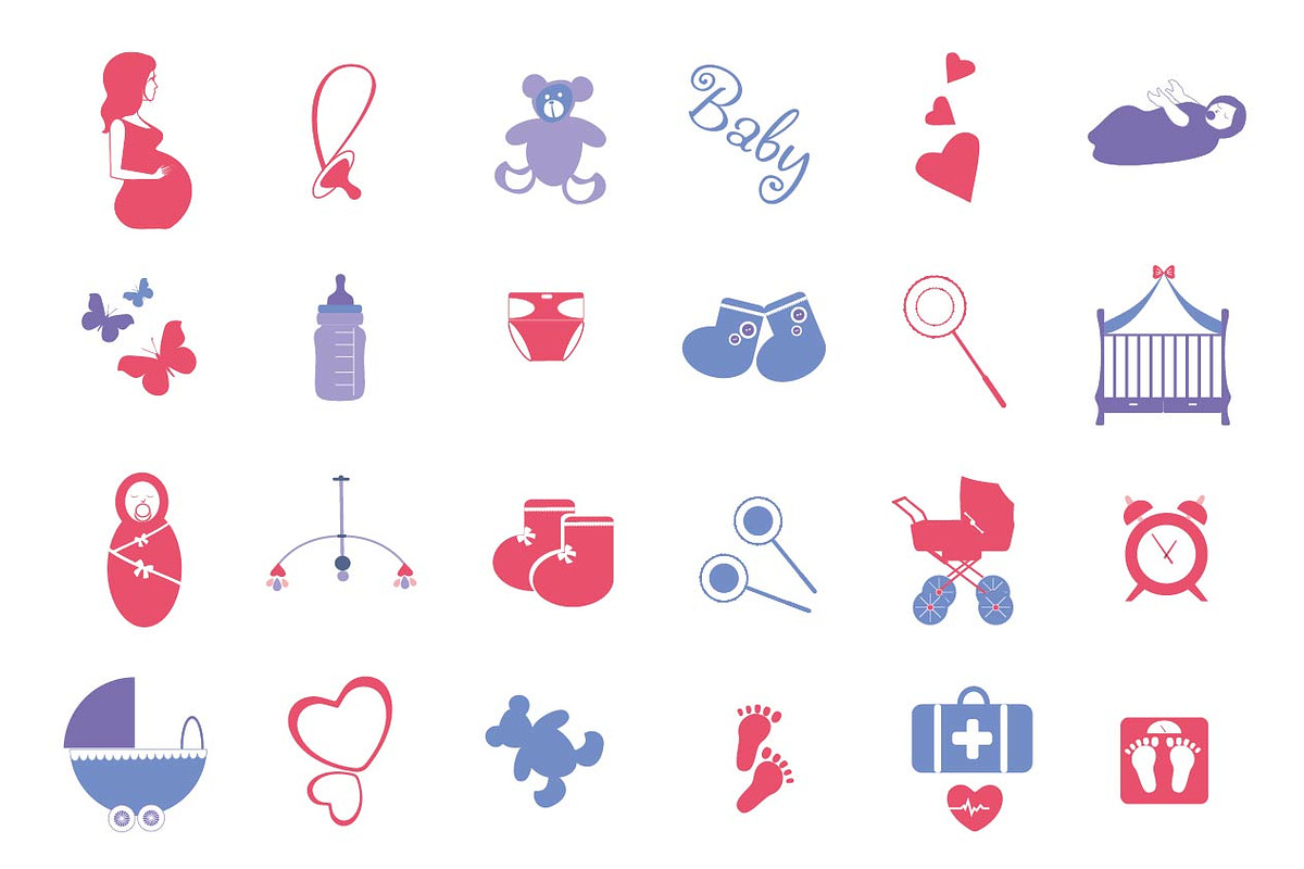 Pregnancy and baby icons in Graphics - product preview 8