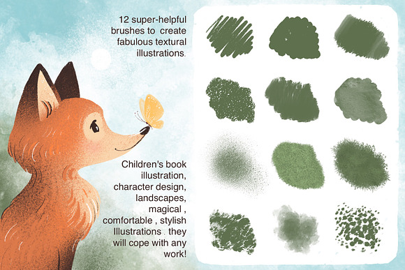 Texture brushes for Procreate in Add-Ons - product preview 1