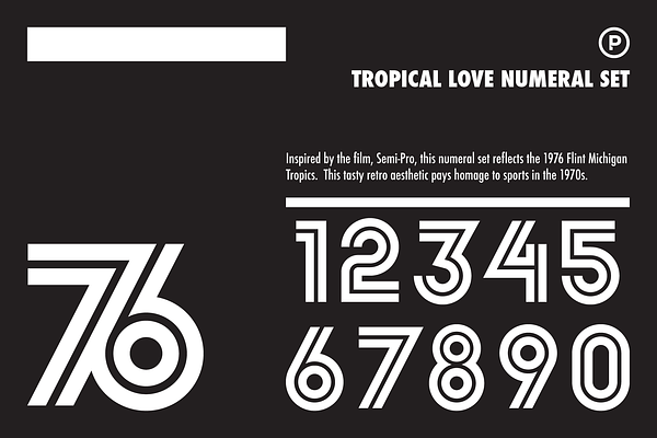 Tropical Love Numeral Set