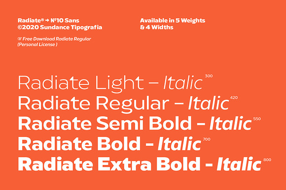 70% Off Radiate-Sans Font Family in Sans-Serif Fonts - product preview 3