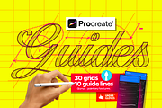 40 Grids & guide lines for Procreate
