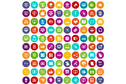 100 computer icons set color