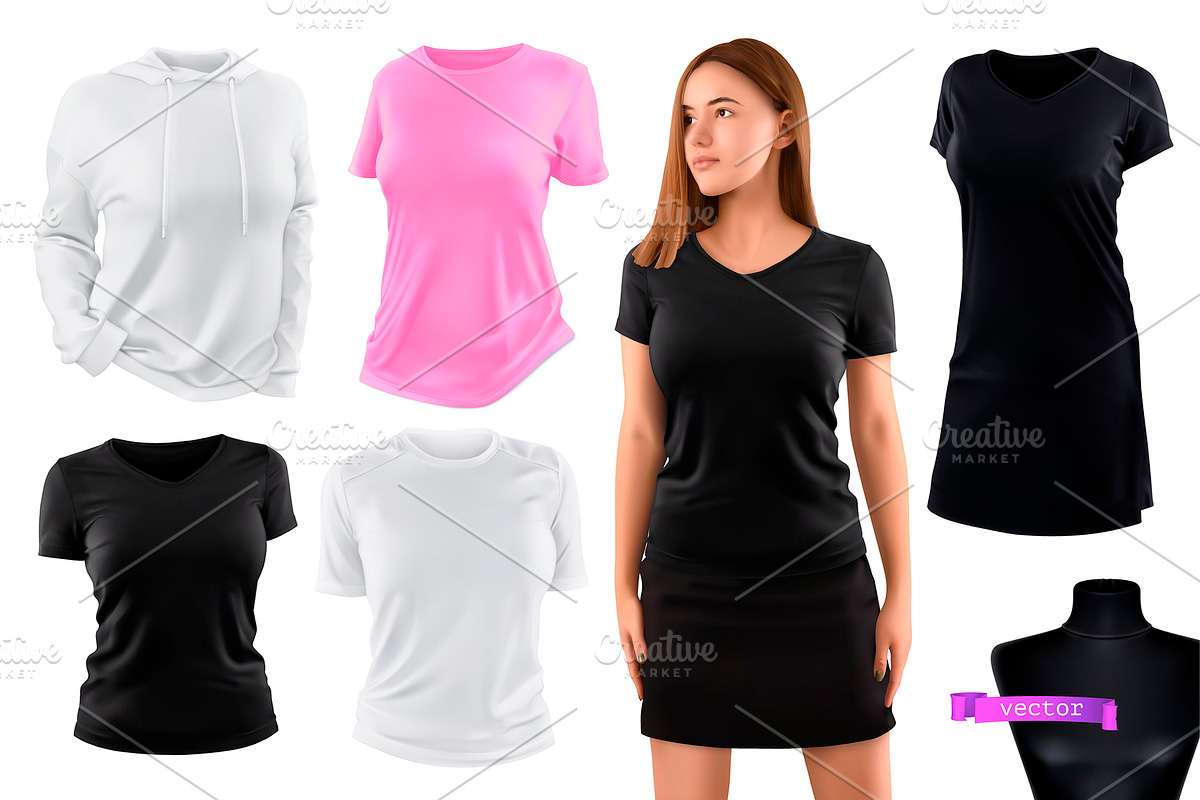 T-shirts, hoodie, polo dress, vector in Icons - product preview 8