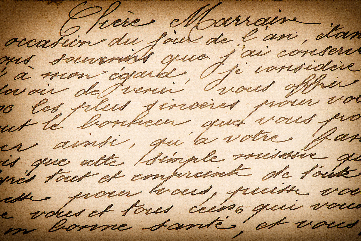 Used paper handwritten french text in Textures - product preview 8