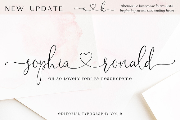 Sophia Ronald // Lovely Script Font in Script Fonts - product preview 20