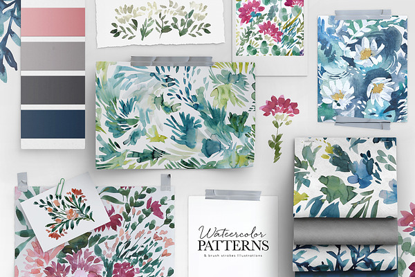 Watercolor Patterns & Illustrations