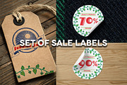 Set of summer sale retro labels