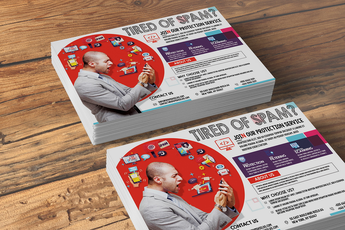 Spam Protection Service Flyer in Flyer Templates - product preview 8