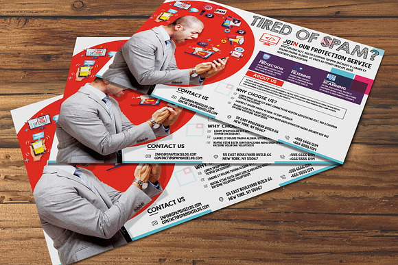 Spam Protection Service Flyer in Flyer Templates - product preview 1
