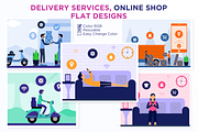 Delivery Services, Online Shop Flat