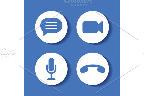 set of video conference icons