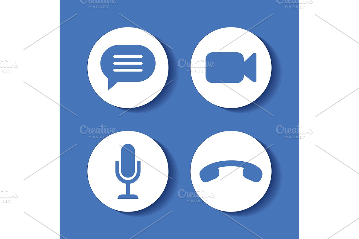 set of video conference icons in Objects - product preview 8