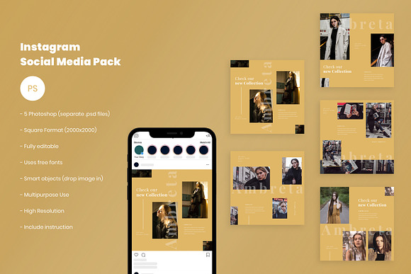 Instagram Social Media Pack in Instagram Templates - product preview 4