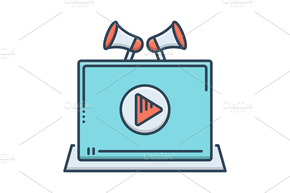 Video marketing icon in Icons - product preview 8