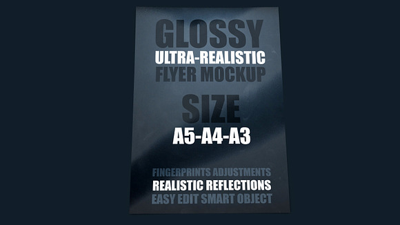 Glossy Flyer Mockup in Print Mockups - product preview 1