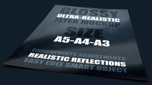 Glossy Flyer Mockup in Print Mockups - product preview 2