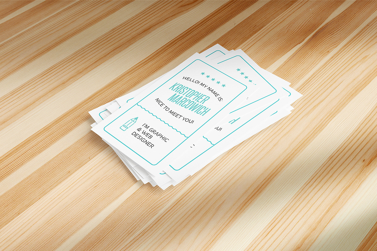 Business Cards 90X50 stack mock-up in Branding Mockups - product preview 8