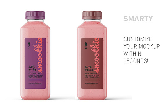 Smoothie bottle mockup in Product Mockups - product preview 2