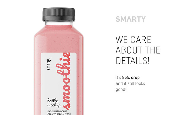 Smoothie bottle mockup in Product Mockups - product preview 3
