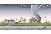 Tornado destroys houses