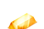 Bright realistic glossy golden bar