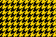 Yellow and black houndstooth pattern