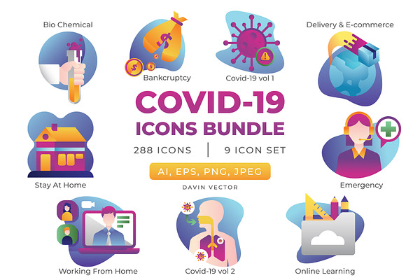Covid-19 Icons Bundle