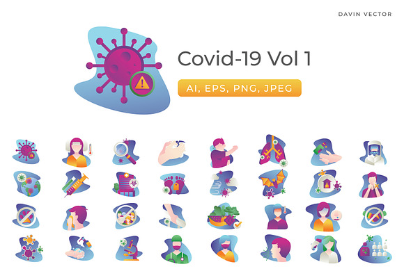 Covid-19 Icons Bundle in Icons - product preview 4