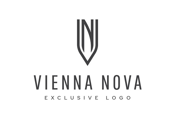 N V Letter Logo NV Monogram Wedding