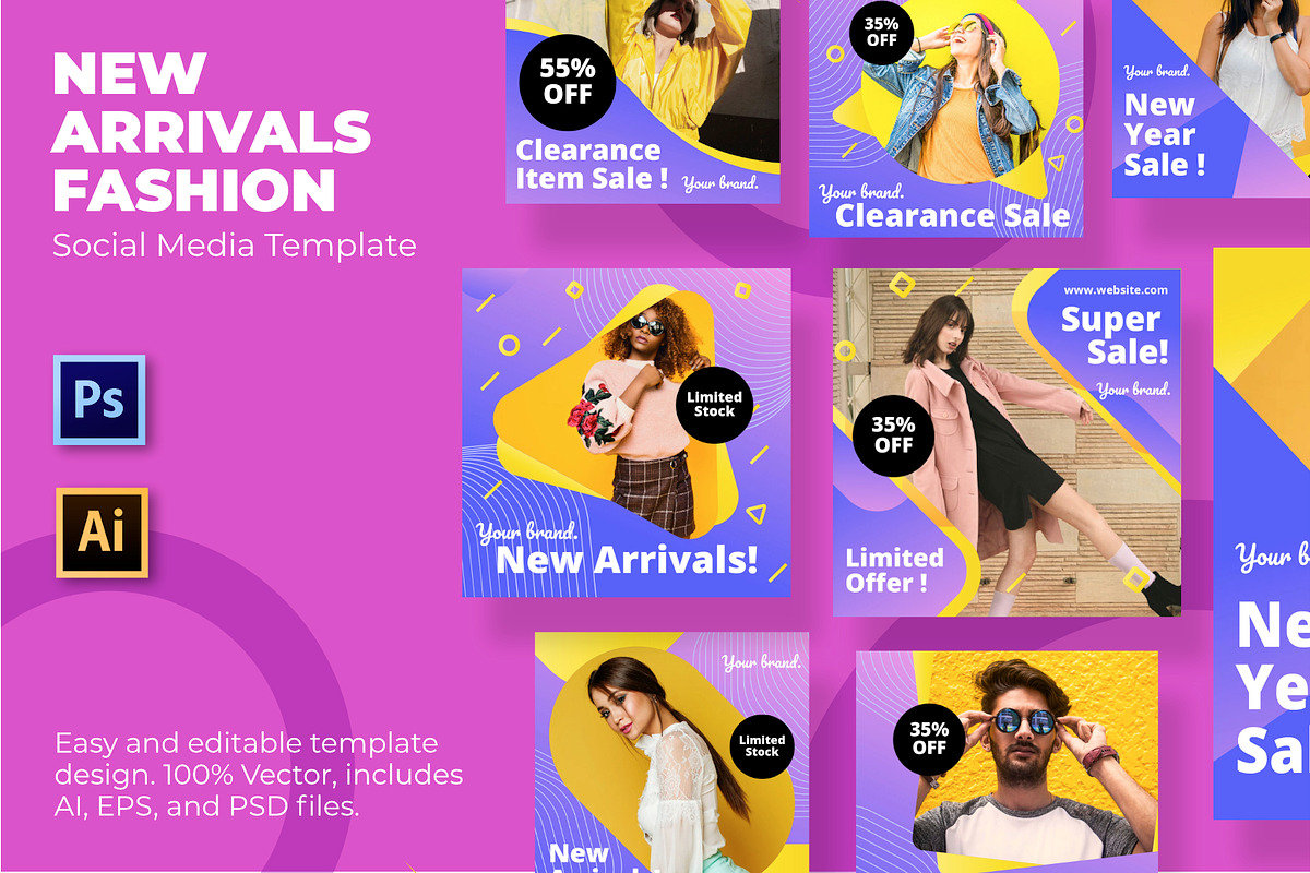 New Arrivals Social Media Template in Social Media Templates - product preview 8