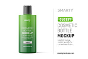 Glossy cosmetic bottle mockup 300ml
