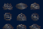 Luxury labels design set