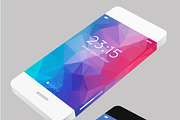 vector template phone in flat style