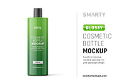 Glossy cosmetic bottle mockup 500ml