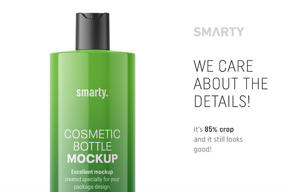 Glossy cosmetic bottle mockup 500ml in Product Mockups - product preview 3