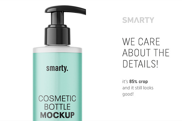 Transparent cosmetic bottle mockup in Product Mockups - product preview 3