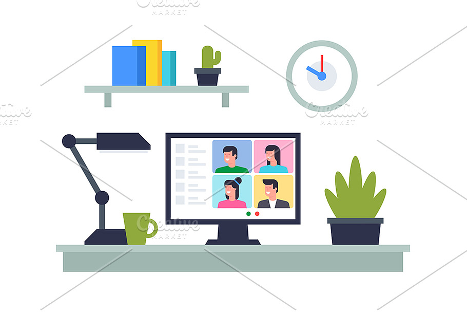 Online Conference in Illustrations - product preview 8