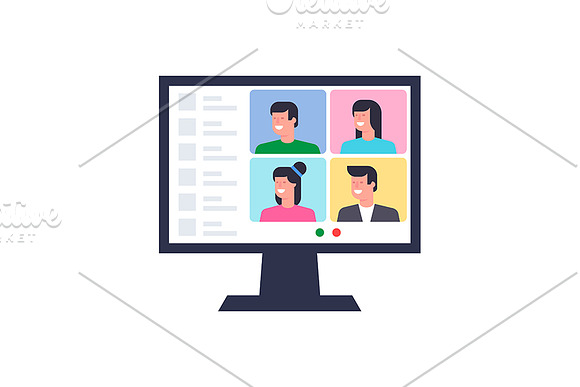 Online Conference in Illustrations - product preview 2