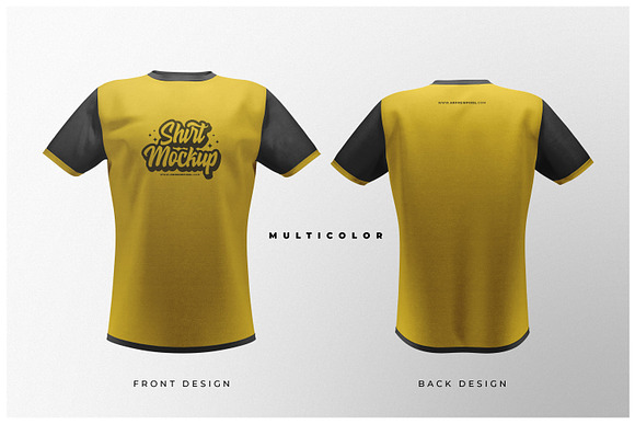 Short Sleeve T-Shirt Mockups in Branding Mockups - product preview 2