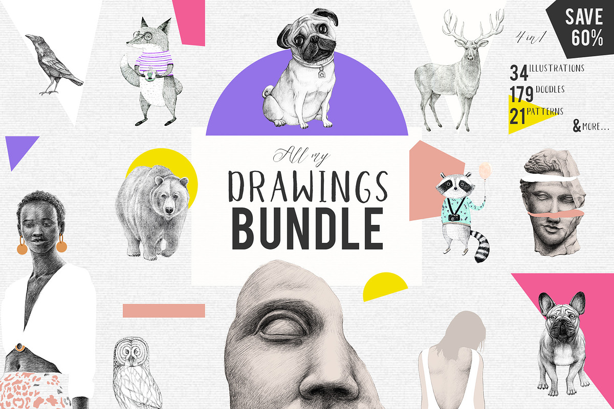 All My Drawings BUNDLE / save 60% in Illustrations - product preview 8