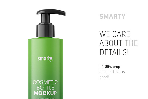 Matt cosmetic bottle mockup 250ml in Product Mockups - product preview 3